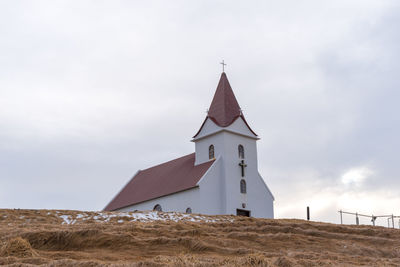 Low angle view of traditional building against sky