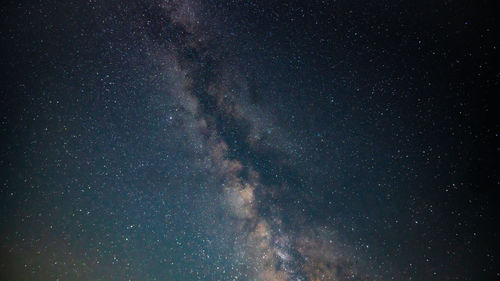 The milky way galaxy in the night sky.