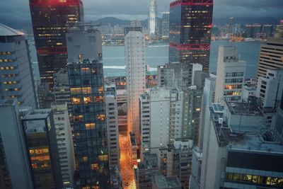 City skyline at night