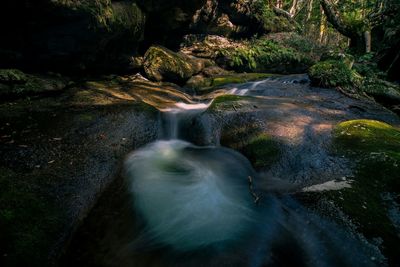 River flowing through rocks