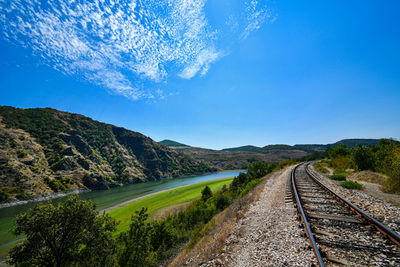 View of railroad track against sky