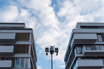 Camera surveillance between two modern new buildings