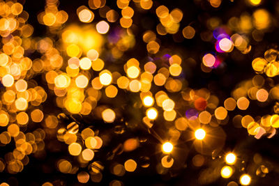 Defocused image of illuminated lights