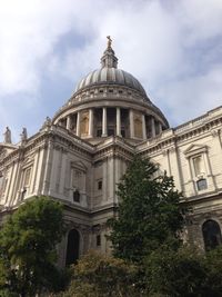 Low angle view of historical building against sky