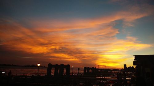 Scenic view of sunset over sea