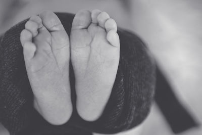 Close-up of human feet