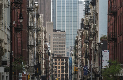 Exterior of buildings in city