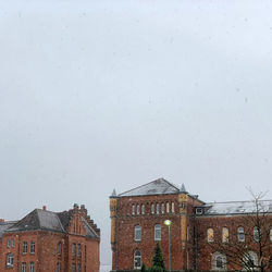 Low angle view of buildings against sky