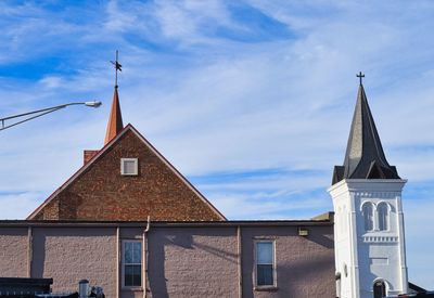 Low angle view of building against sky