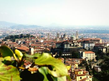 High angle shot of townscape