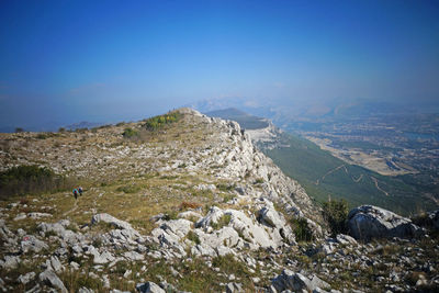 A trip to mountanin kozjak in dalmatia, near split, croatia, hiking day in wild nature