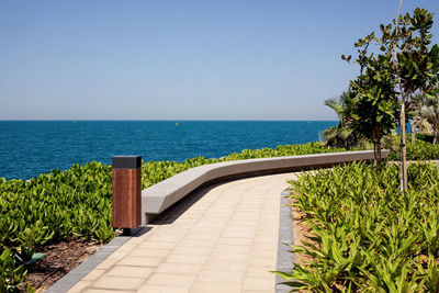 Dubai, uae, april 2019 bluewaters island attractions and dubai eye ferris wheel.