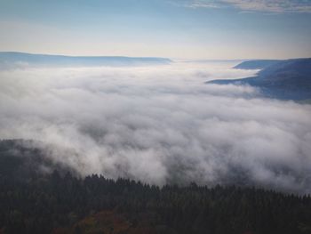 Scenic view of landscape against cloudy sky