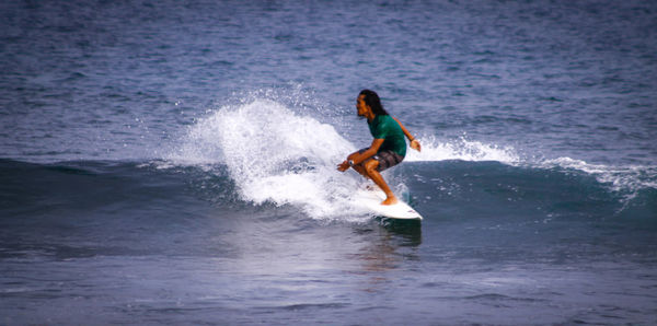 Man surfing in sea