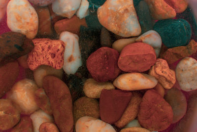 Full frame shot of multi colored pebbles