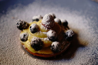 Close-up of dessert on table