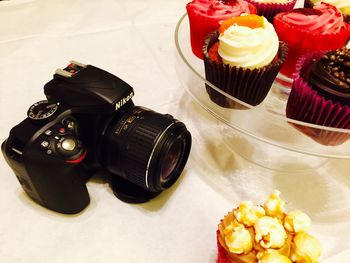 Close-up of objects on table