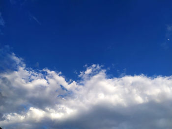 Low angle view of clouds in sky