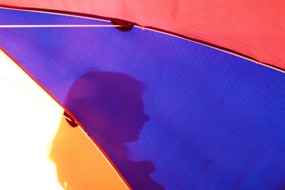 Low angle view of person against the sky