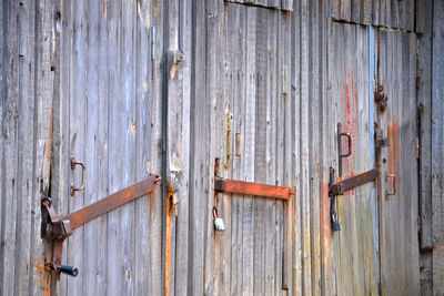 Full frame shot of old wooden door