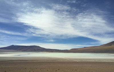 Scenic view of desert against sky