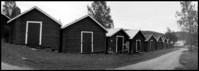 Panoramic shot of residential buildings against sky