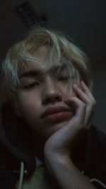 Portrait of a serious young man