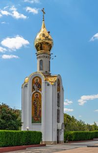 Chapel of st. george the victorious in tiraspol, transnistria or moldova, on a sunny summer day