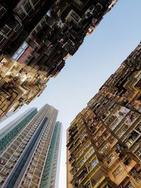 Low angle view of buildings against sky