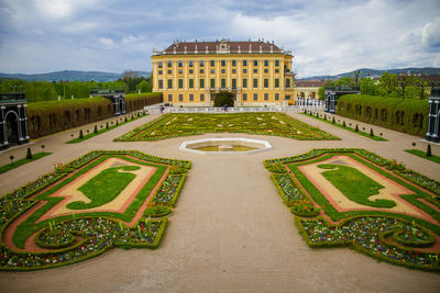 View of historical building against cloudy sky