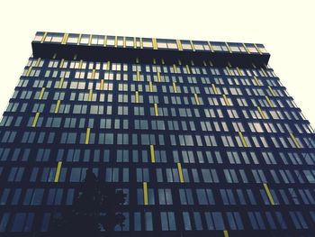 Low angle view of modern building against sky