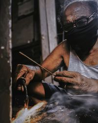 Man working
