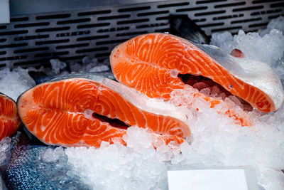 Close-up of fish for sale in market