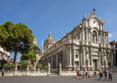 The beautiful basilica cathedral baroque of catania