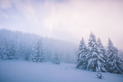 Chamrousse plateau in the alps in winter under the snow