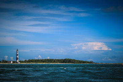 View of sea against cloudy sky