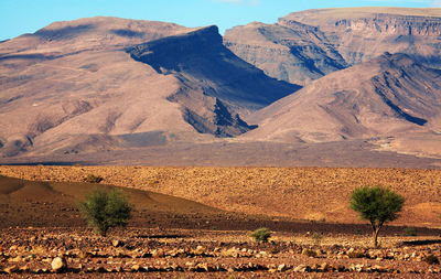 Scenic view of desert landscape