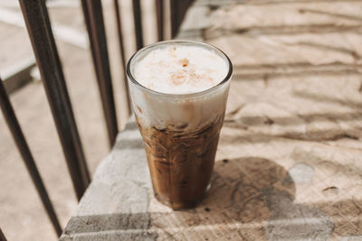 Close-up of coffee on table