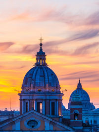 View of building against sky during sunset