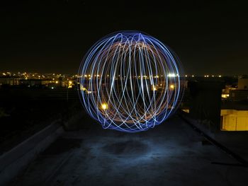 Light trails at night