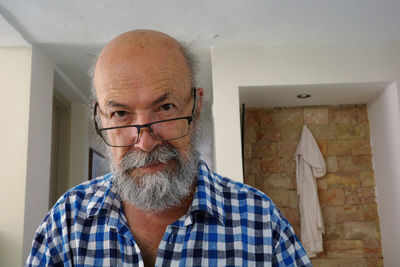 Portrait of senior man looking away