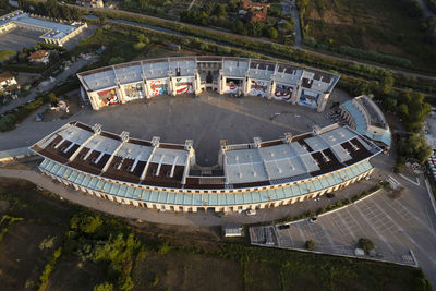Aerial photographic documentation of the carnival citadel viareggio italy