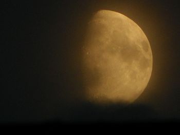 Low angle view of moon at night