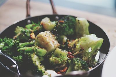 Close-up of broccoli in bowl