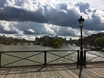 View of tower against cloudy sky