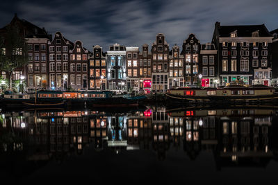 Reflection of buildings in water