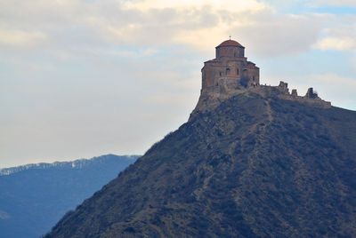 Low angle view of mountain against sky