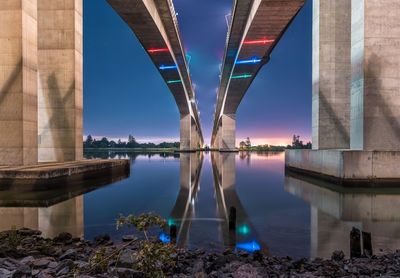 Low angle view of bridge over river