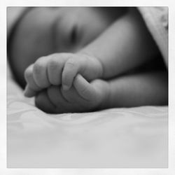 Close-up of baby feet