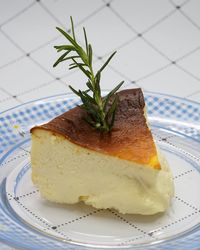 Close-up of cake served on plate